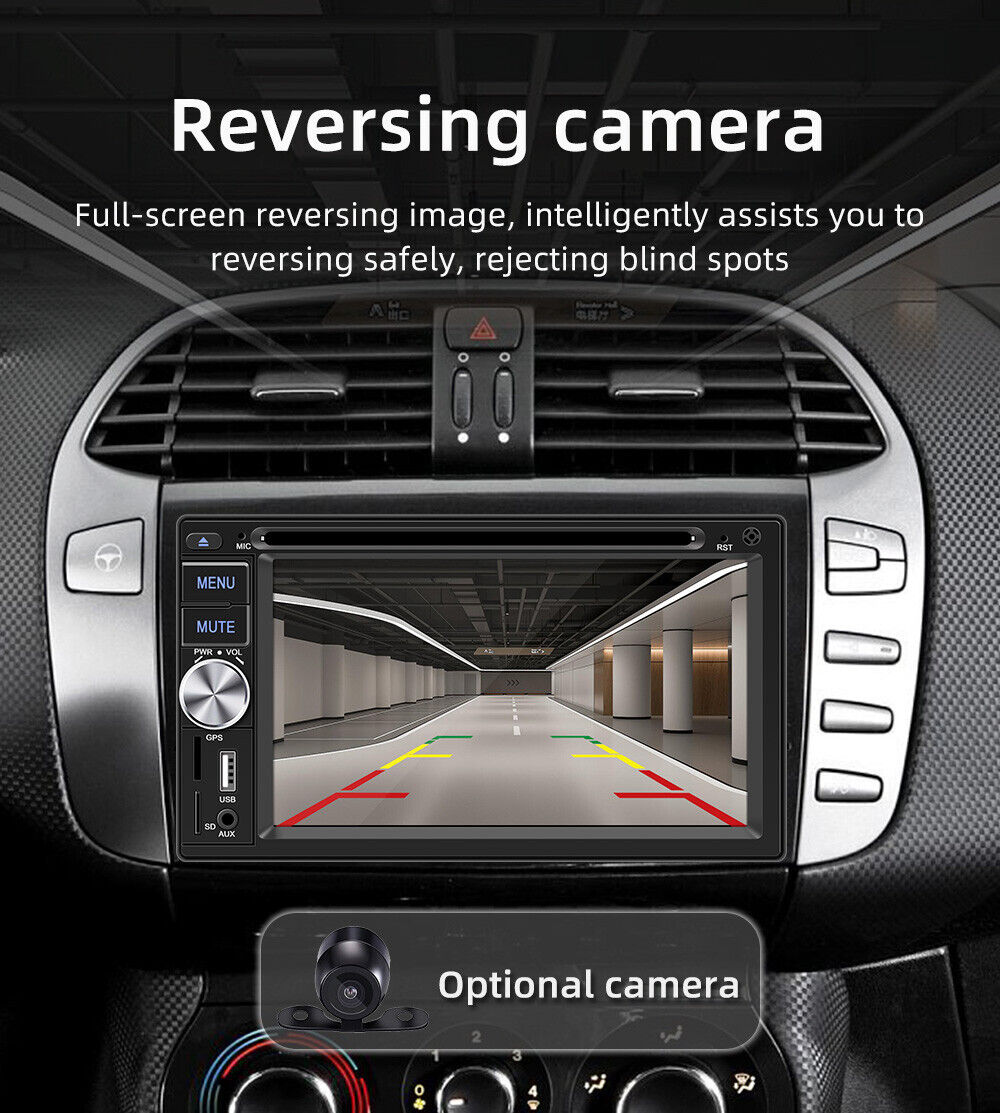 6.2" Wired CarPlay Android Auto CD DVD Player