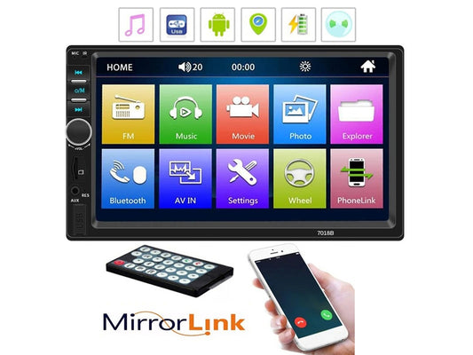 7" Car MP5 Player – Bluetooth, NZ FM, Mirror Link, 2-DIN
