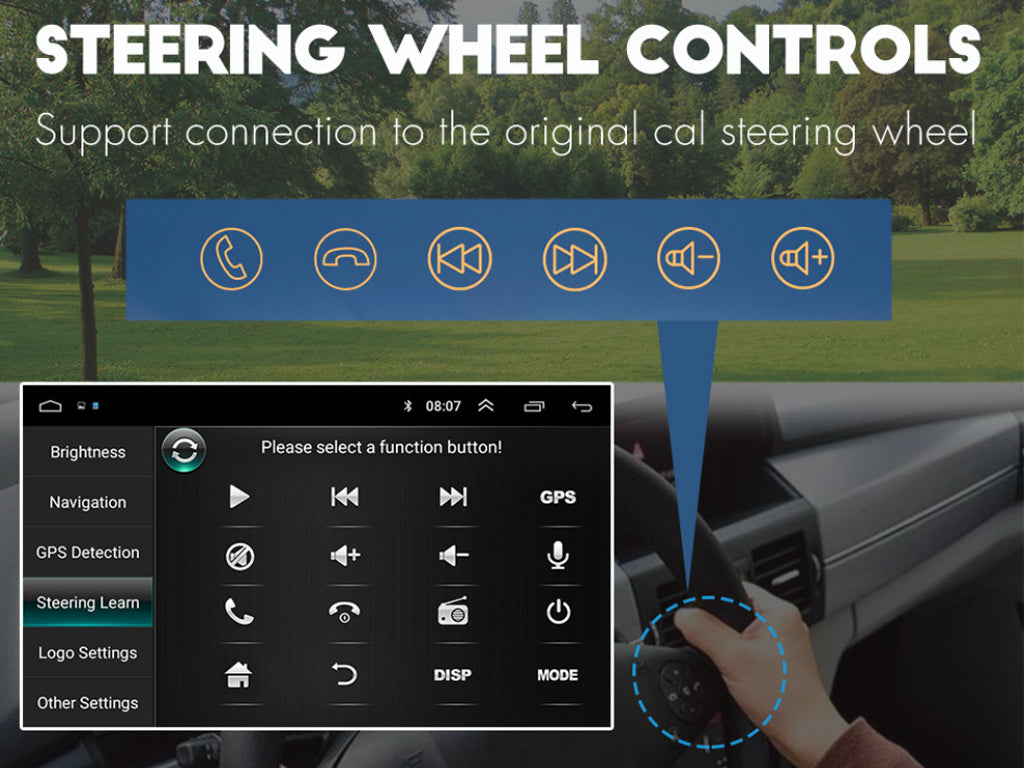 7" Android Car Stereo 2GB Ram 32GB Rom 2 Din with Cooling Fan