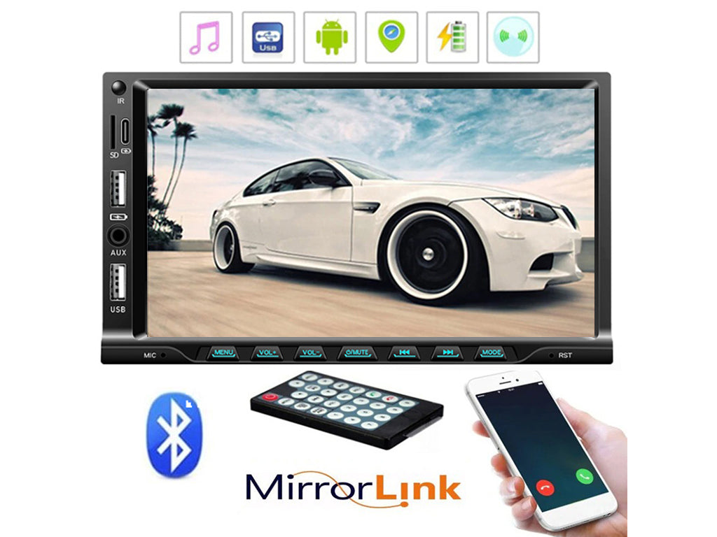 7" Car MP5 Player – Bluetooth, NZ FM, Mirror Link, Type-C USB, Physical Buttons