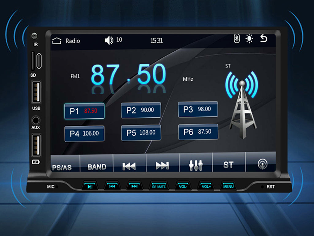 7" Car MP5 Player – Bluetooth, NZ FM, Mirror Link, Type-C USB, Physical Buttons