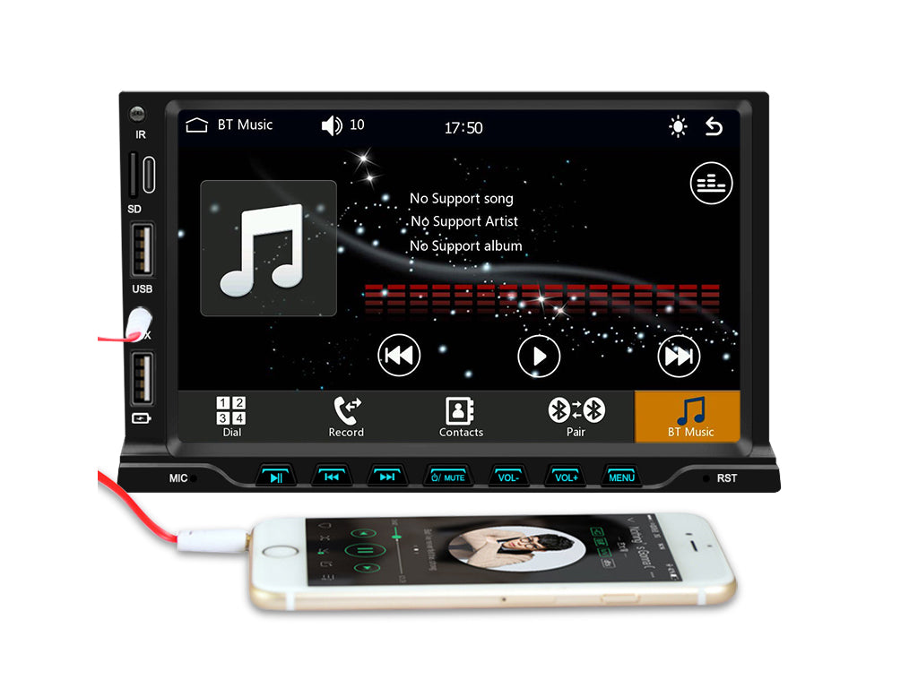 7" Car MP5 Player – Bluetooth, NZ FM, Mirror Link, Type-C USB, Physical Buttons