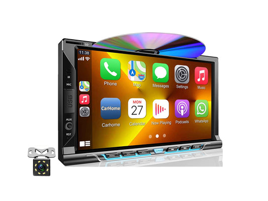 6.2" 2-Din CD/DVD Car Stereo - Wireless CarPlay & Android Auto, NZ FM Radio
