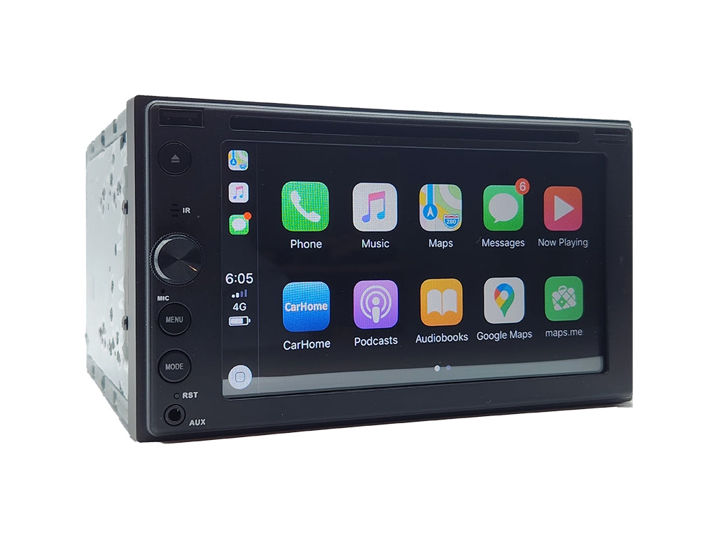 6.2" 2-Din CD/DVD Car Stereo – Wireless CarPlay & Android Auto, NZ FM Radio, Reversing Camera Ready