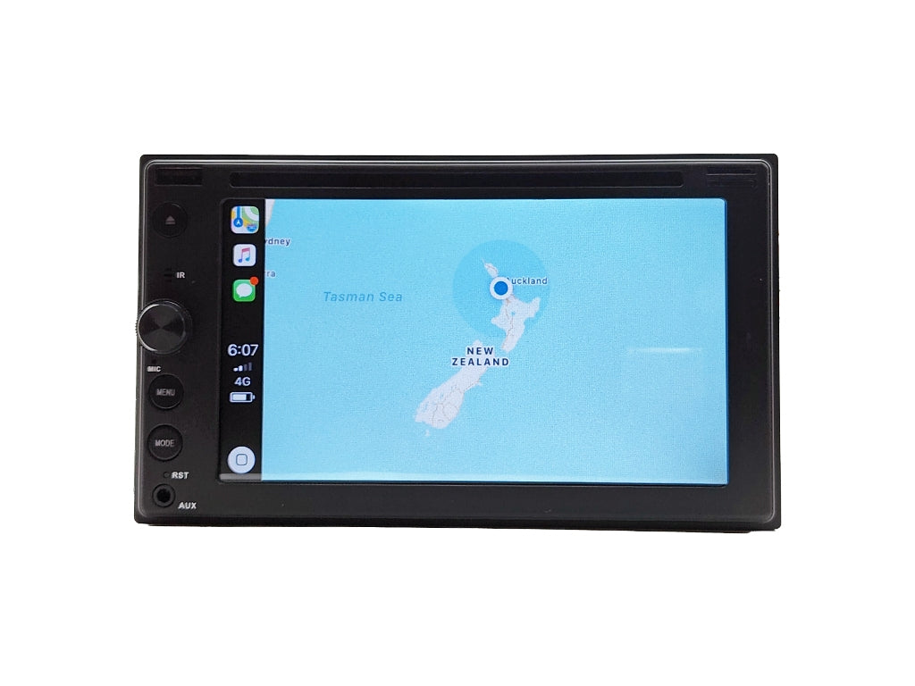6.2" 2-Din CD/DVD Car Stereo – Wireless CarPlay & Android Auto, NZ FM Radio, Reversing Camera Ready