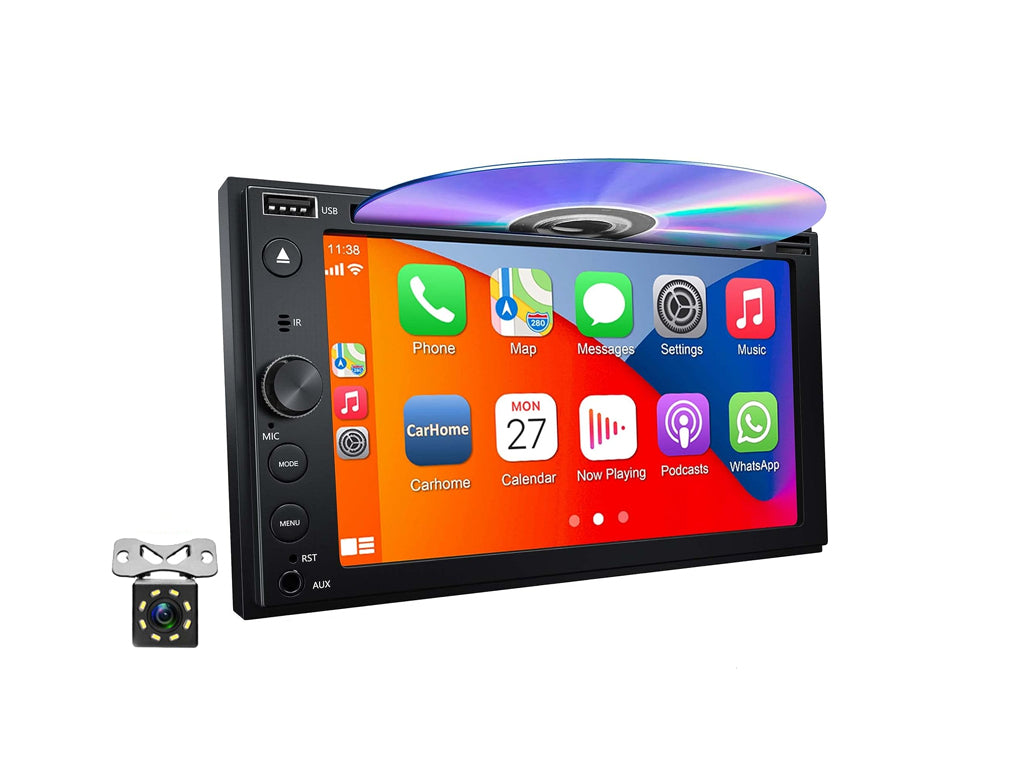 6.2" 2-Din CD/DVD Car Stereo – Wireless CarPlay & Android Auto, NZ FM Radio, Reversing Camera Ready