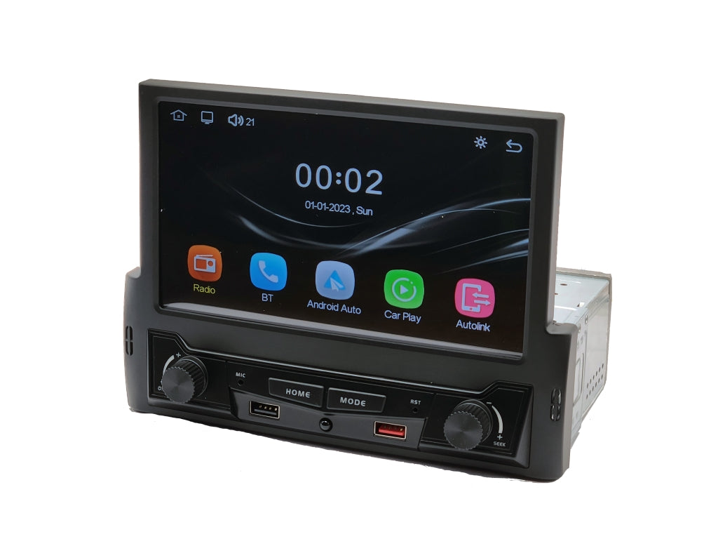7" IPS Single Din Wireless CarPlay Android Auto Car Stereo