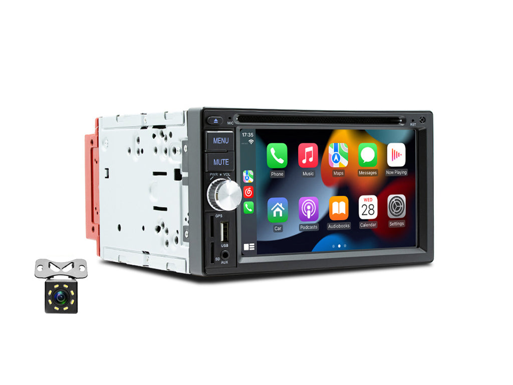 6.2" Wired CarPlay Android Auto CD DVD Player