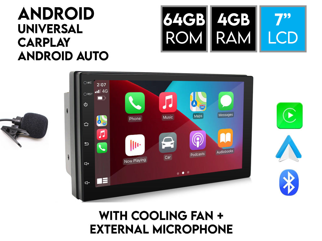 7" Android CarPlay Android Auto MP5 Player 4GB RAM 64GB ROM