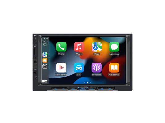 7" Wired CarPlay Android Auto Head Unit Physical Buttons