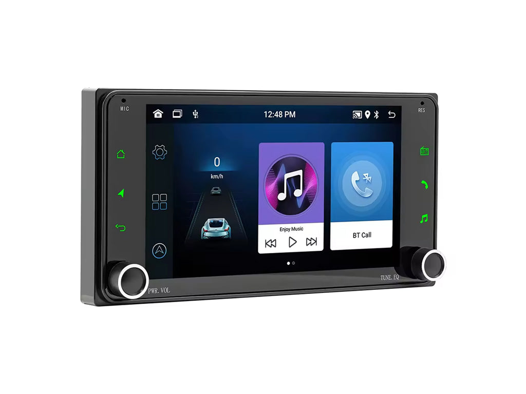 For Toyota 7" Car Stereo with Wireless CarPlay, Android Auto, Rotary Volume Wheel – 2GB RAM, 64GB Storage