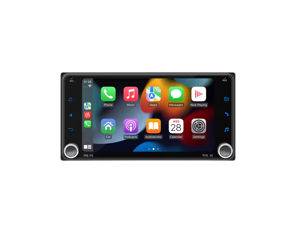 For Toyota 7" Car Stereo with Wireless CarPlay, Android Auto, Rotary Volume Wheel – 2GB RAM, 64GB Storage