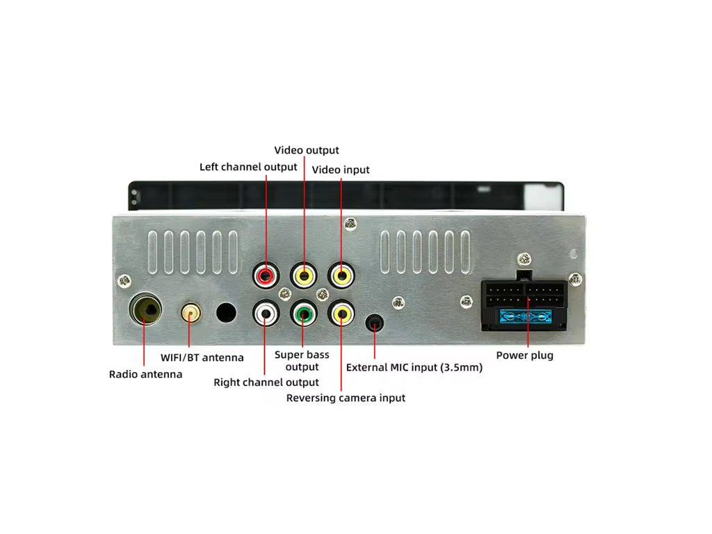 6.86" Single Din Wireless CarPlay Android Auto Rotary Volume Wheel