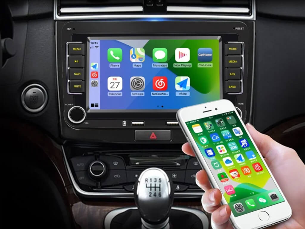 For VW 7" Android Car Stereo CarPlay Android Auto 2GB Ram 64GB Rom