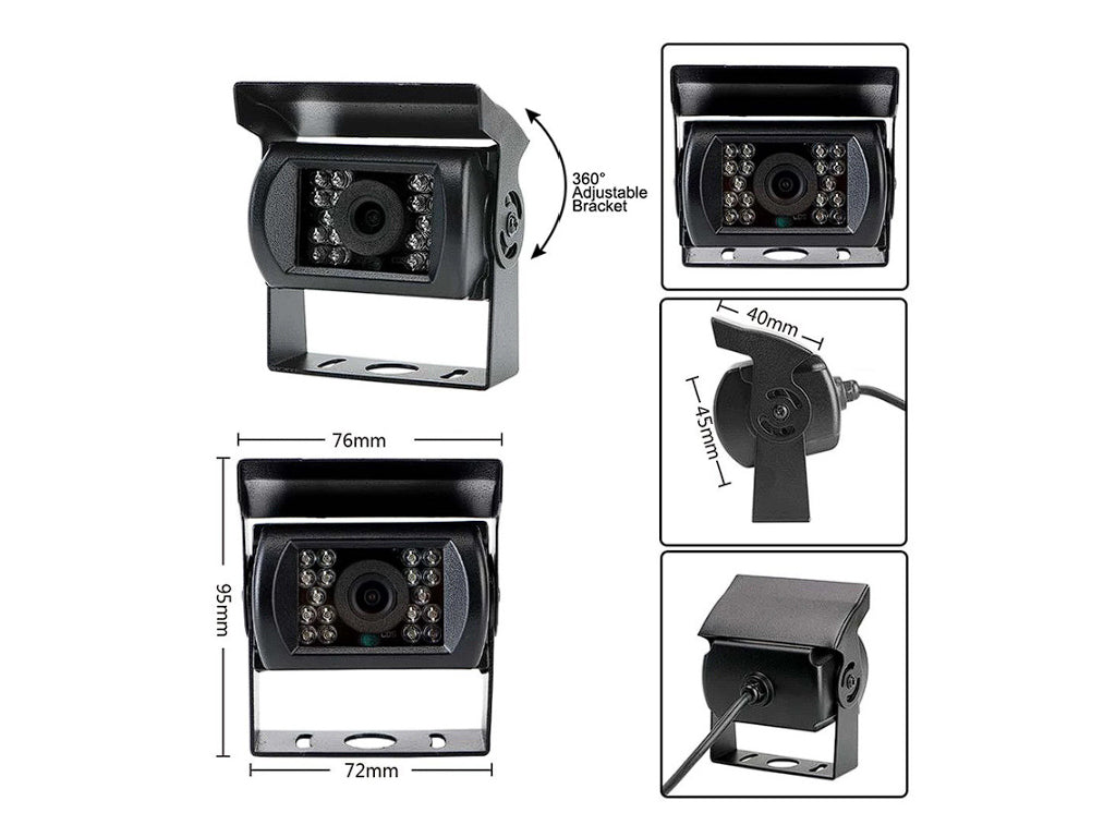 12V-24V 18 LED Truck Bus Camera AV
