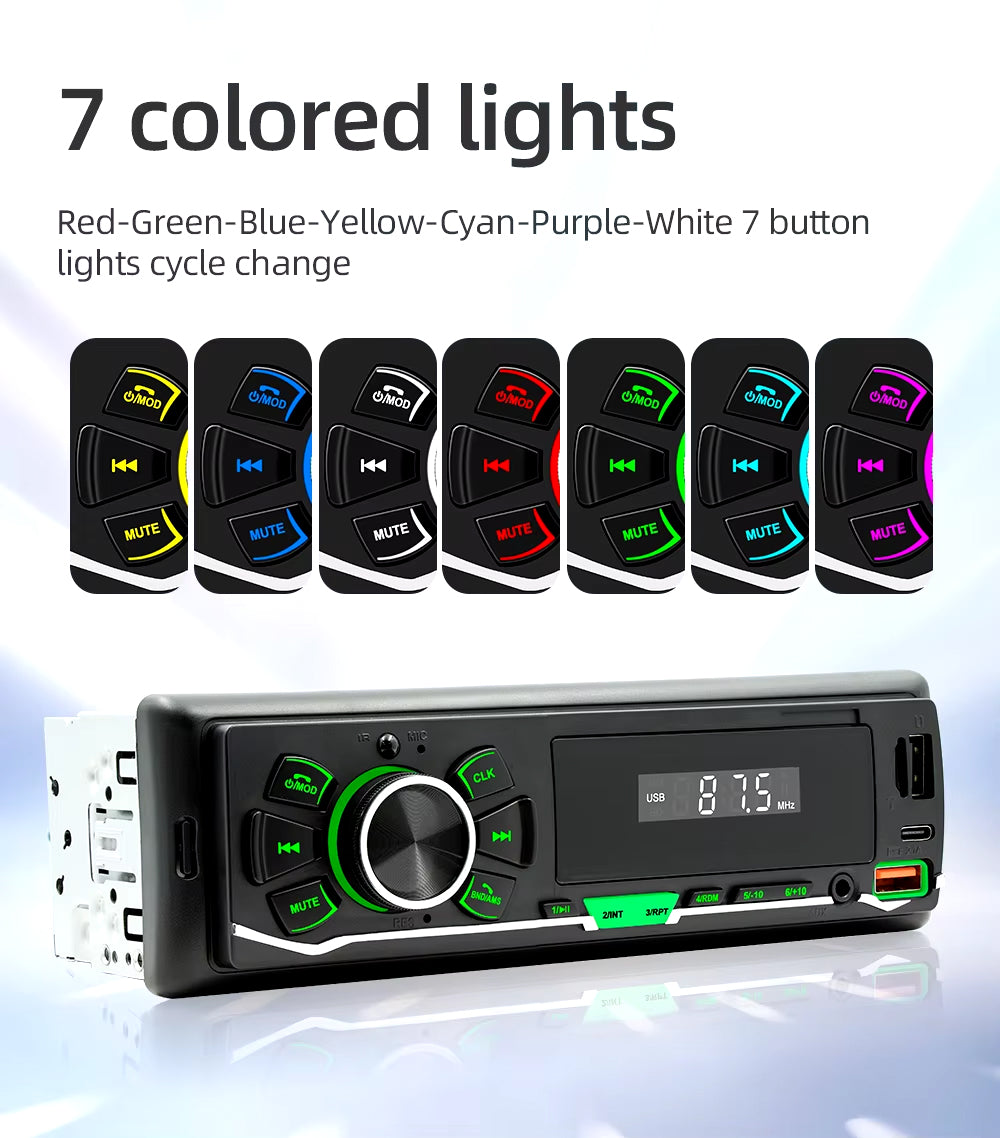 Single Din Car MP3 Player with Bluetooth Full NZ Radio