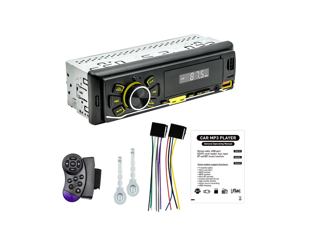 Single Din Car MP3 Player with Bluetooth Full NZ Radio