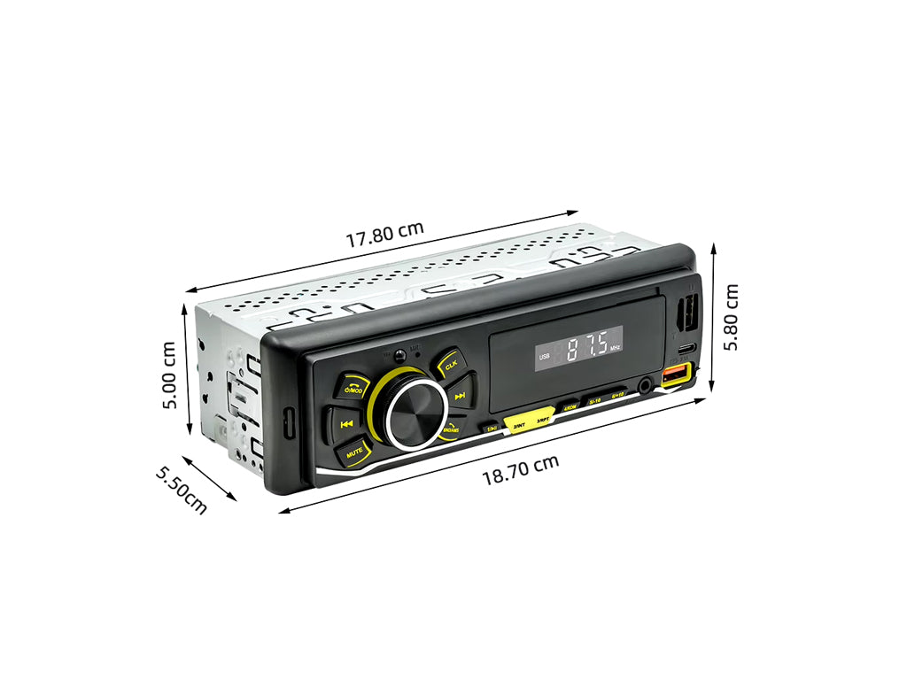 Single Din Car MP3 Player with Bluetooth Full NZ Radio