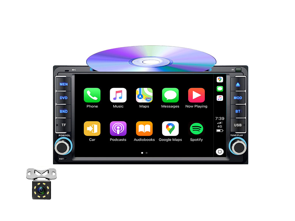 For Toyota 6.95" 200x100mm Car DVD Player – Wireless CarPlay & Android Auto, NZ FM RadioFor Toyota 6.95" 200x100mm Car DVD Player – Wireless CarPlay & Android Auto, NZ FM Radio