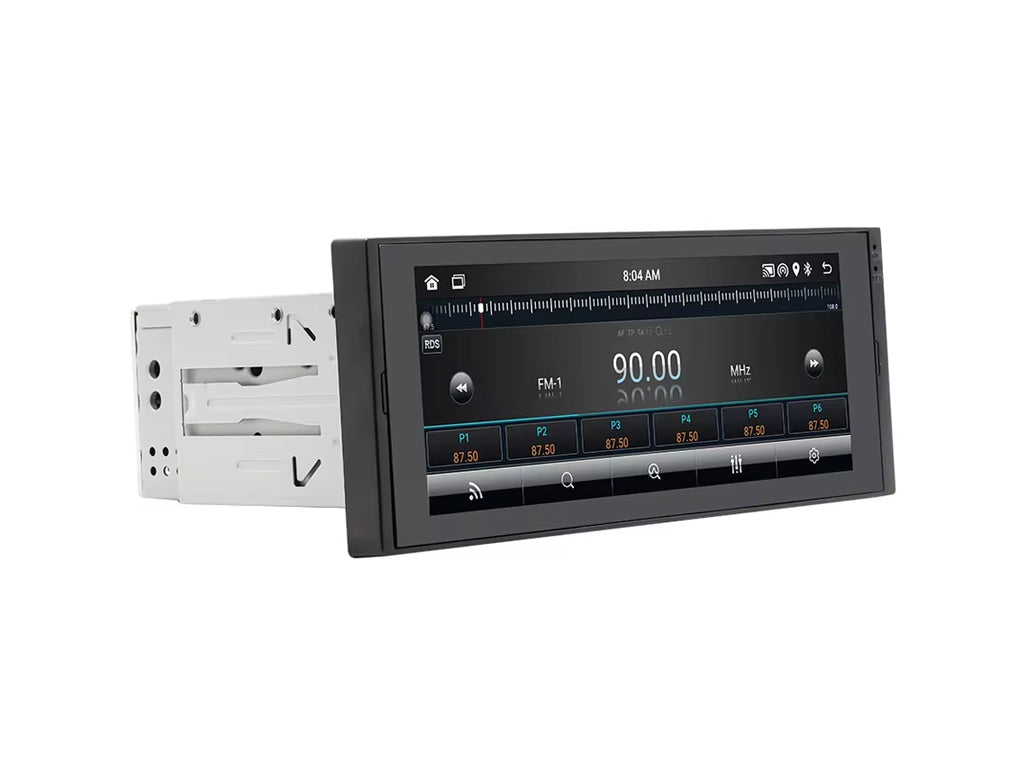 6.86" Single Din Wireless CarPlay Android Auto with 8 LED Camera