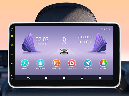10.1" Android Car Headrest Monitor - Wireless CarPlay, Plug & Play, Perfect for NZ Road Trips