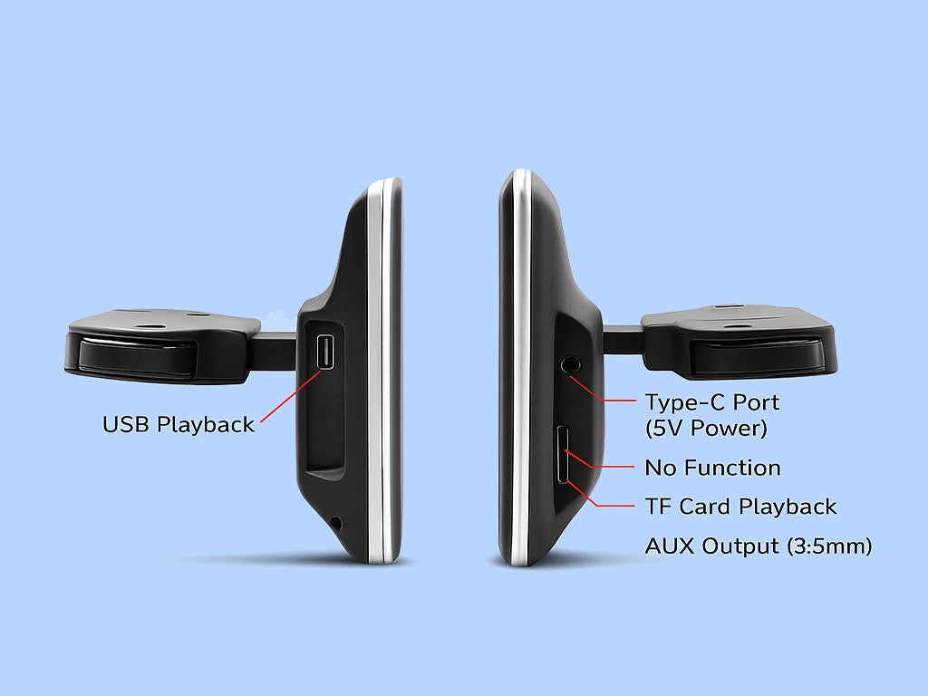10.1" Android Car Headrest Monitor - Wireless CarPlay, Plug & Play, Perfect for NZ Road Trips