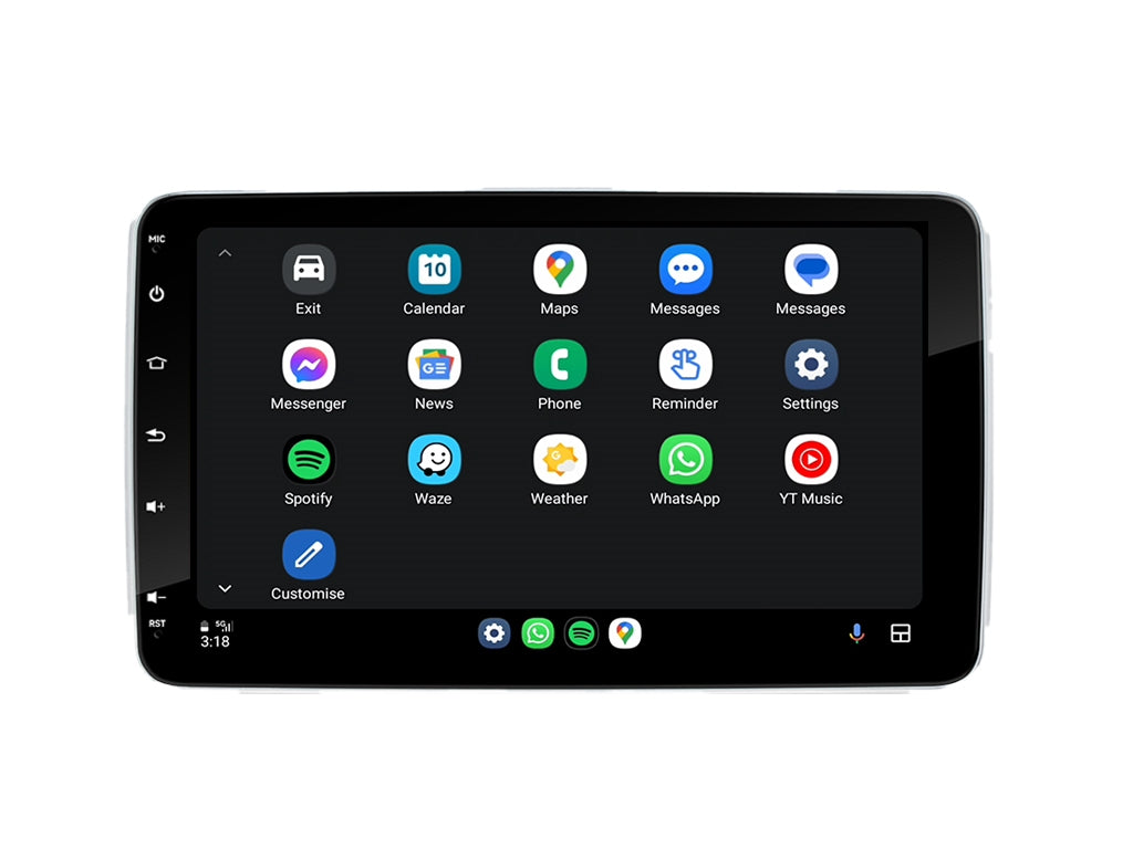 10.1" 360 Rotating Single DIN Android Head Unit 4G WiFi CarPlay Android Auto