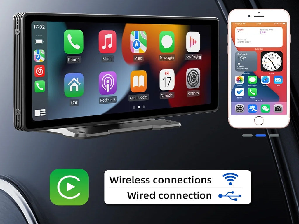 10.26" Portable CarPlay Android Auto Display - Type-C Power