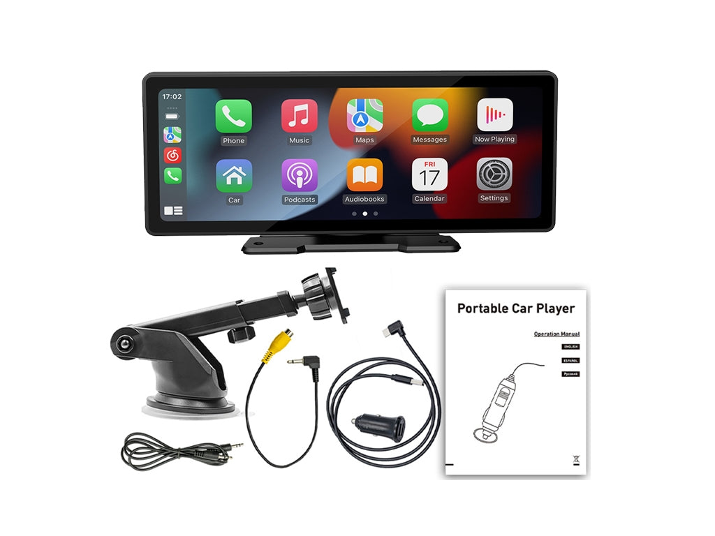 10.26" Portable CarPlay Android Auto Display - Type-C Power