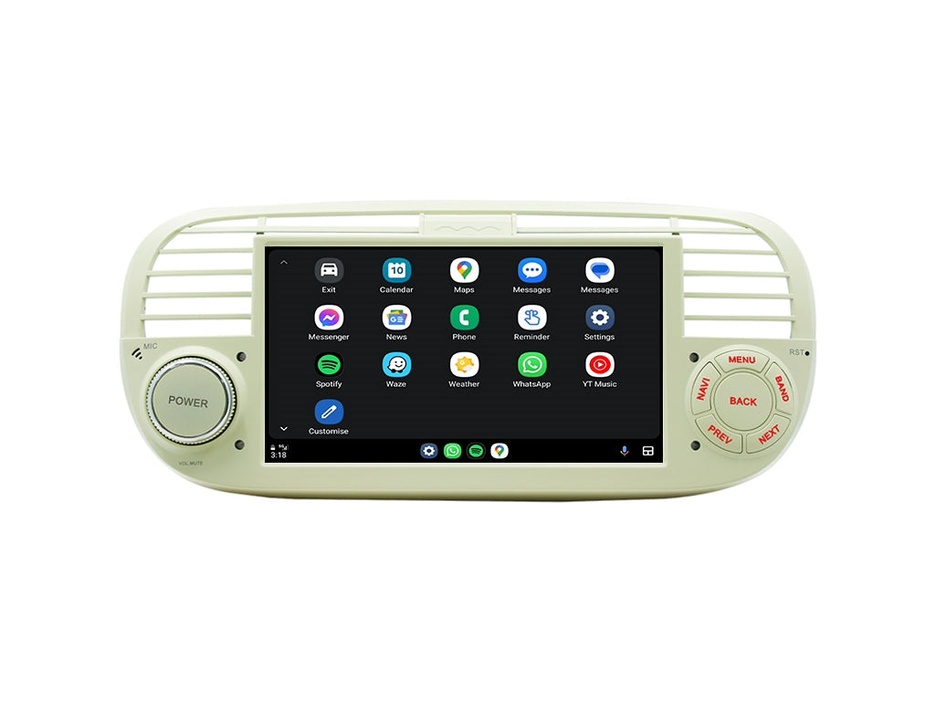 7" Android Head Unit for Fiat 500 2007-2015 CarPlay Android Auto