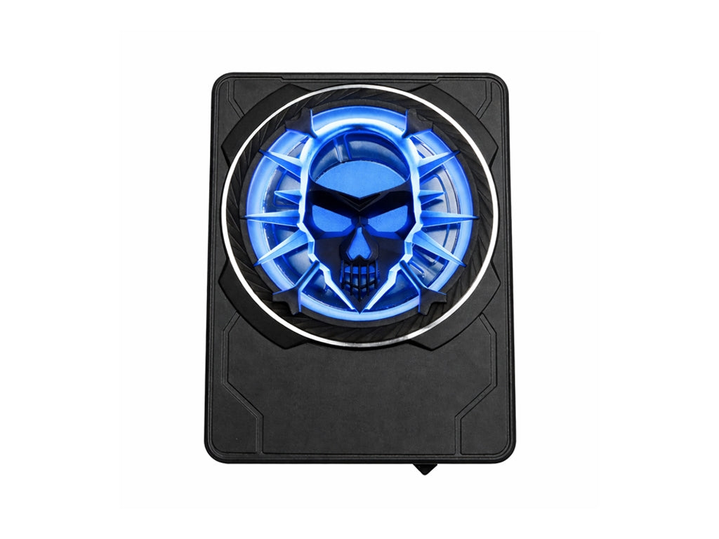 10" 800W Blue LED Skull Active Under Seat Car Subwoofer