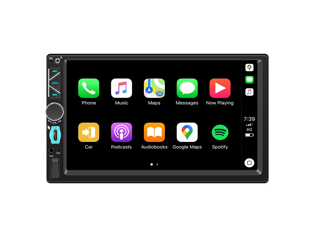7" 2-DIN Wireless CarPlay Android Auto Head Unit with Type-C
