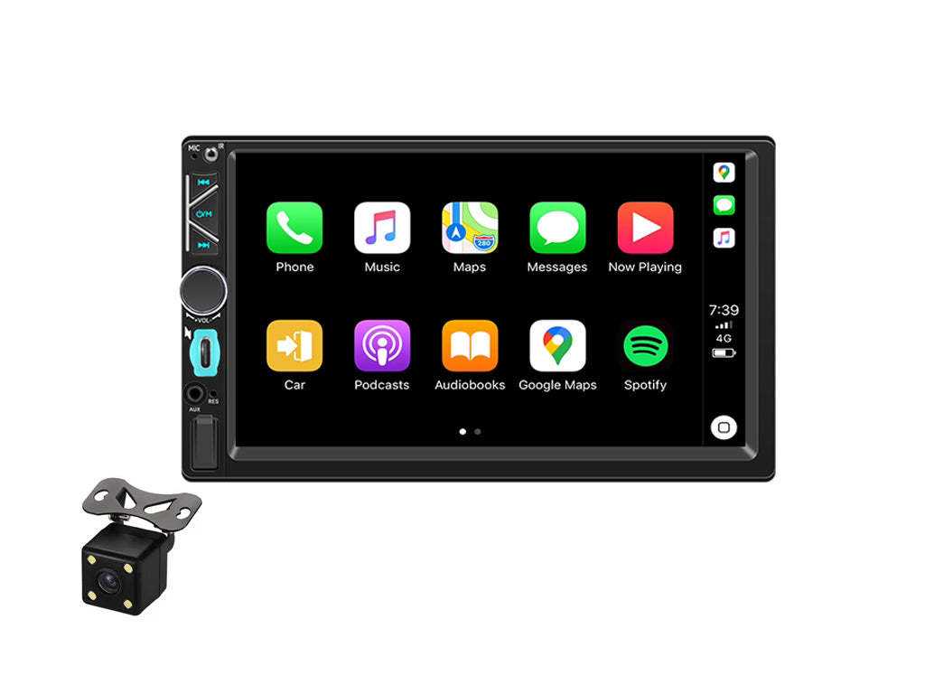 7" 2-DIN Wireless CarPlay Android Auto Head Unit with Type-C