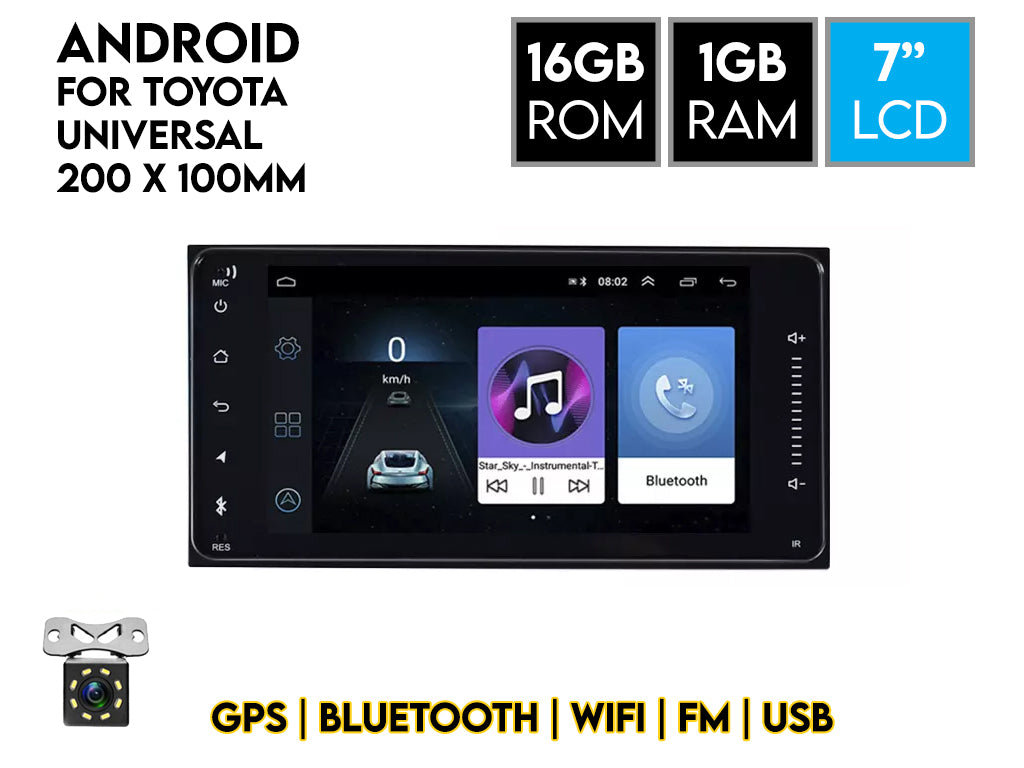 For Toyota 7" Universal Android Car Stereo