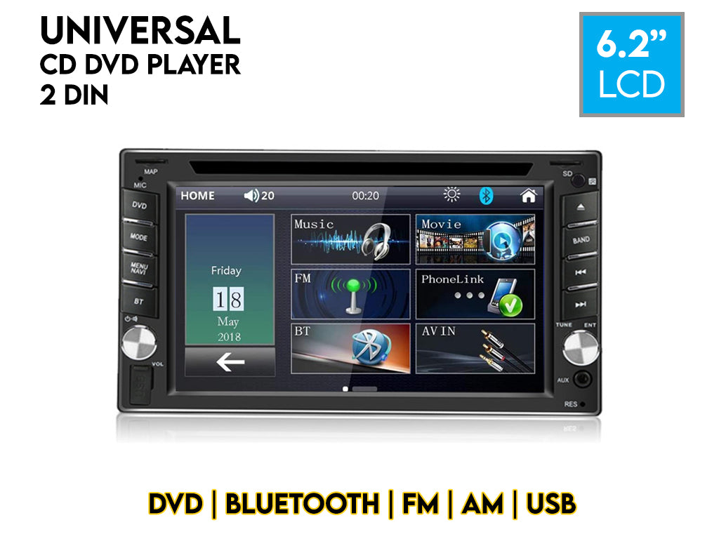 6.2" Car CD DVD Player with Bluetooth