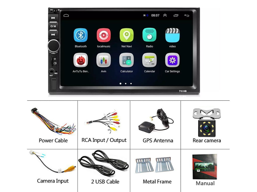 7" Android Car Stereo with Physical Buttons
