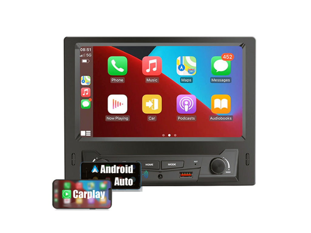 8" IPS Single Din Wireless CarPlay Android Auto Car Stereo