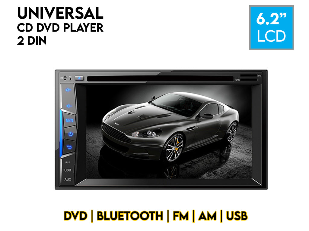 6.2" Car Bluetooth CD DVD Player AM FM