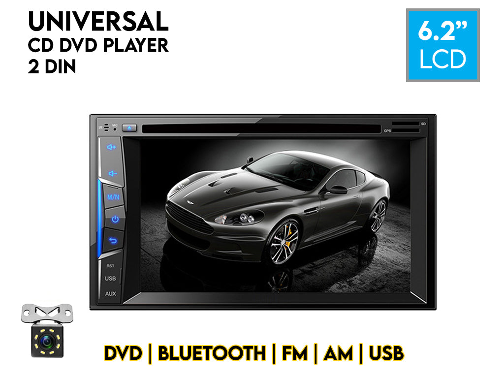 6.2" Car Bluetooth CD DVD Player AM FM