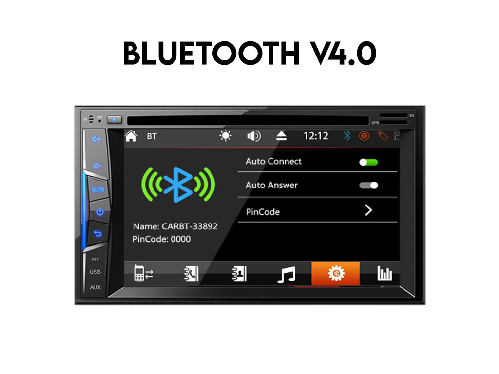 6.2" Car Bluetooth CD DVD Player AM FM