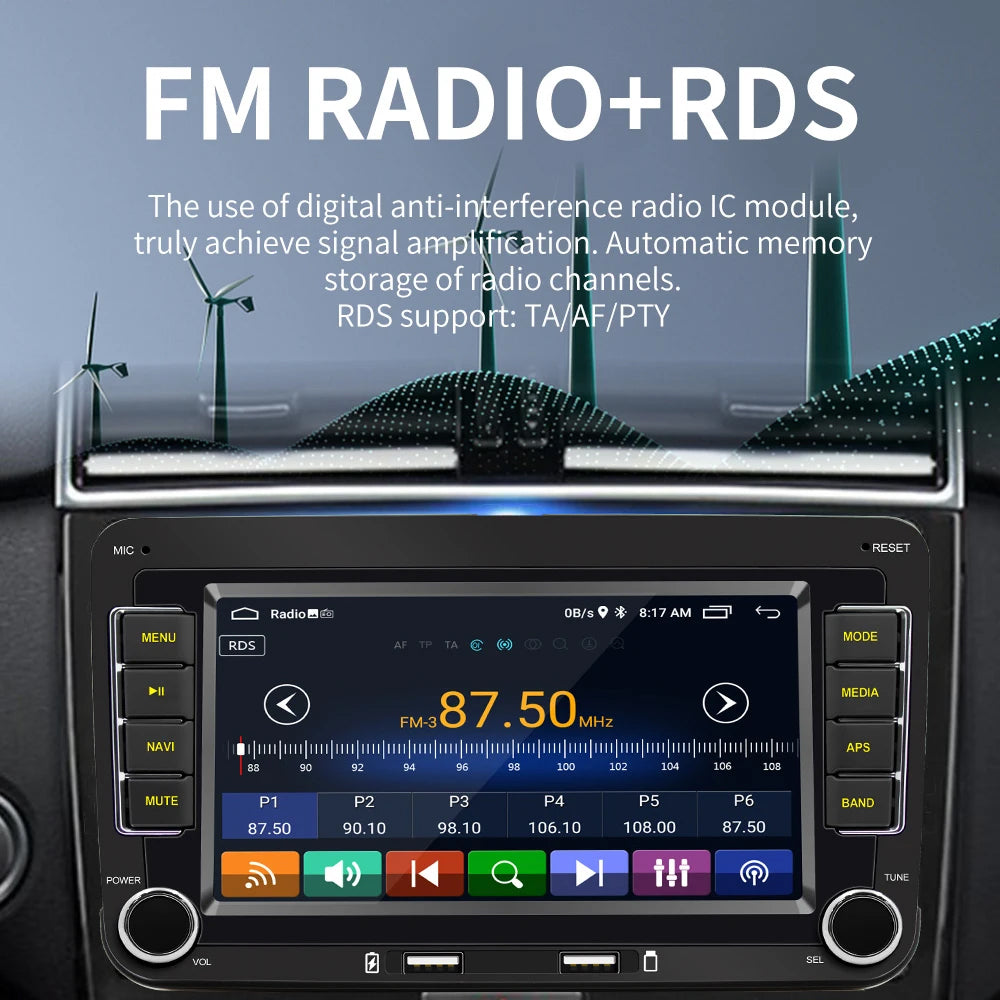 For VW 7" Android Car Stereo CarPlay Android Auto
