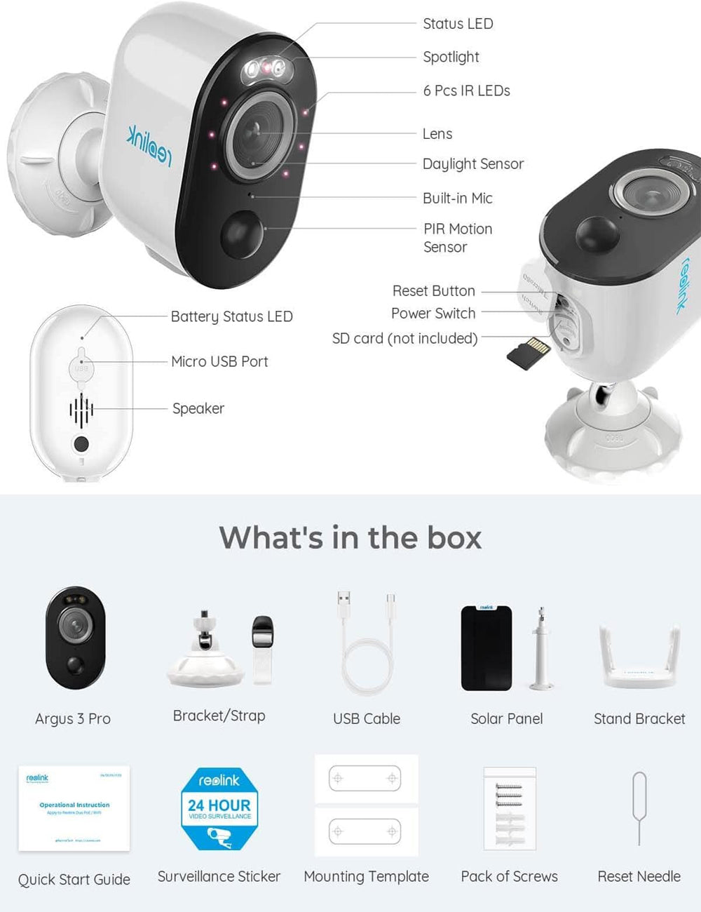 Shop Reolink Argus Pro WIFI Wire-Free Outdoor Security Camera